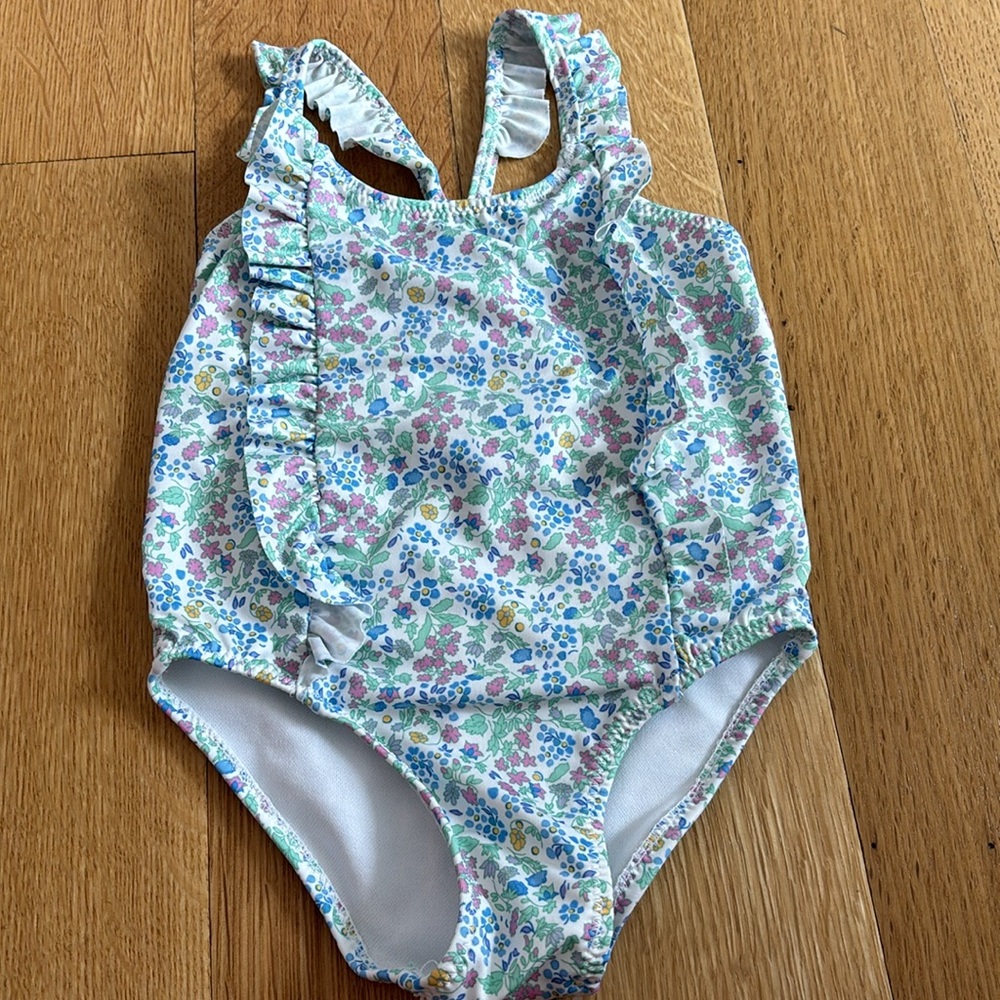 Zara toddler floral swimsuit 12-24M